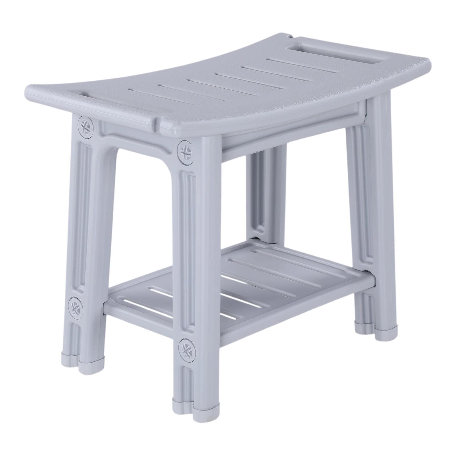 

Противоскользящий стул для душа с ручками и полкой для хранения, регулируемое сиденье для душа в ванную комнату, кресло для душа для пожилых людей