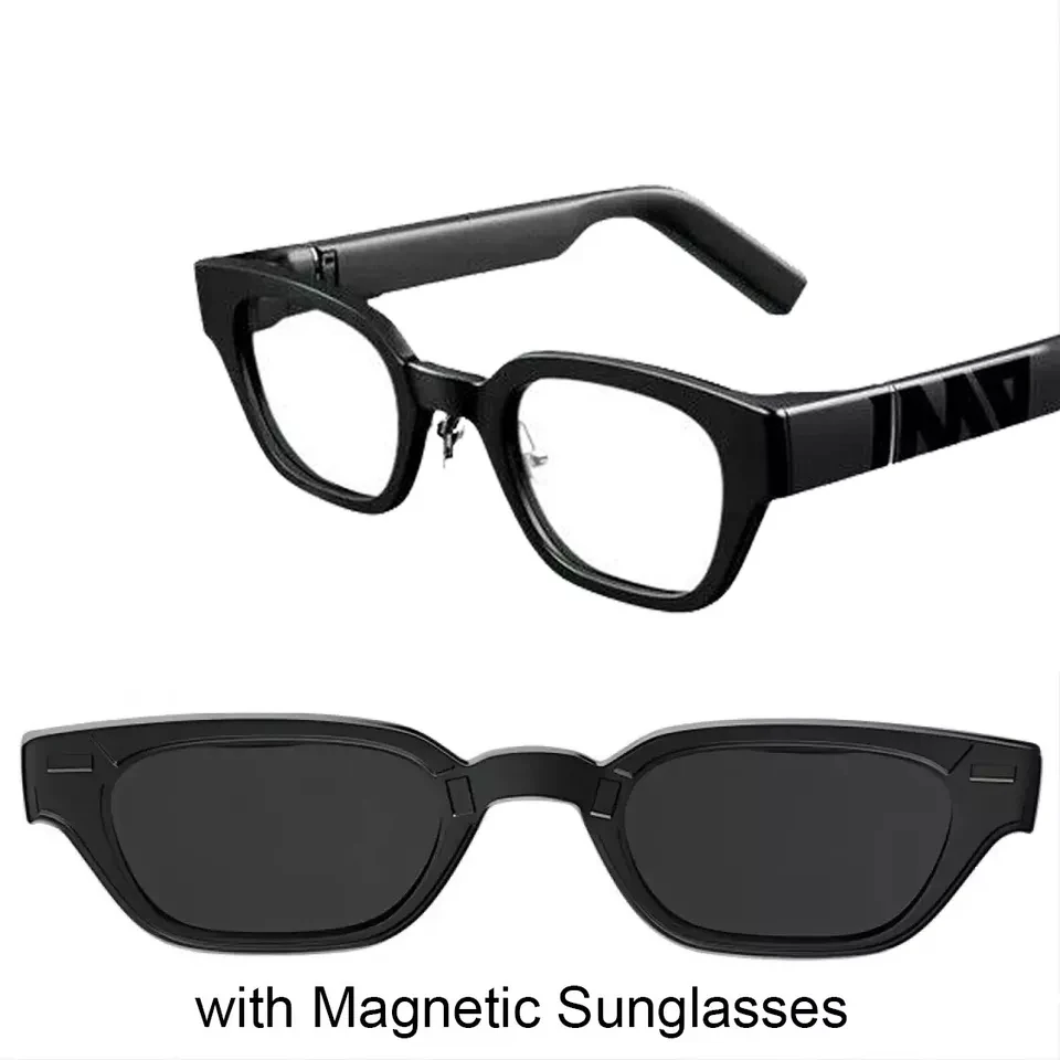 نظارات inmo GO الذكية AR، 10 لغات ترجمة في الوقت الحقيقي، نظارات AR الذكية مع الملاحة، مكبرات الصوت المزدوجة الملقن