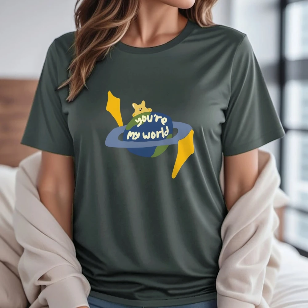 You Are My World Shirt Women Graphic T-Shirt Gift For Mom Grandma Mother’s Day T-Shirt