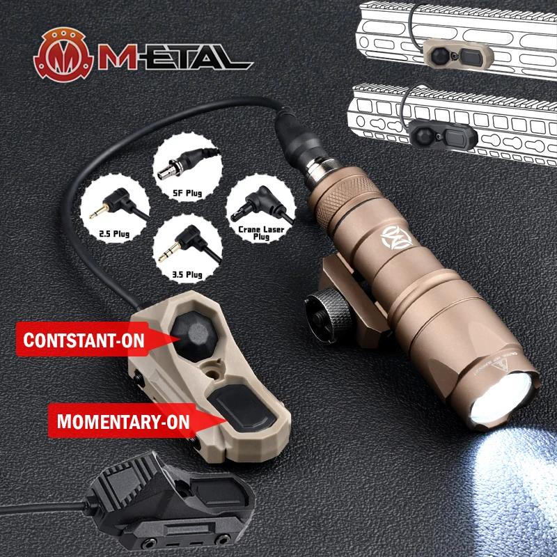 

Tactical Axon Pressure Switch Button Remote Dual Function Tail For PEQ-15 DBAL-A2 M300 M600 Flashlight Weapon Scout Light Switch