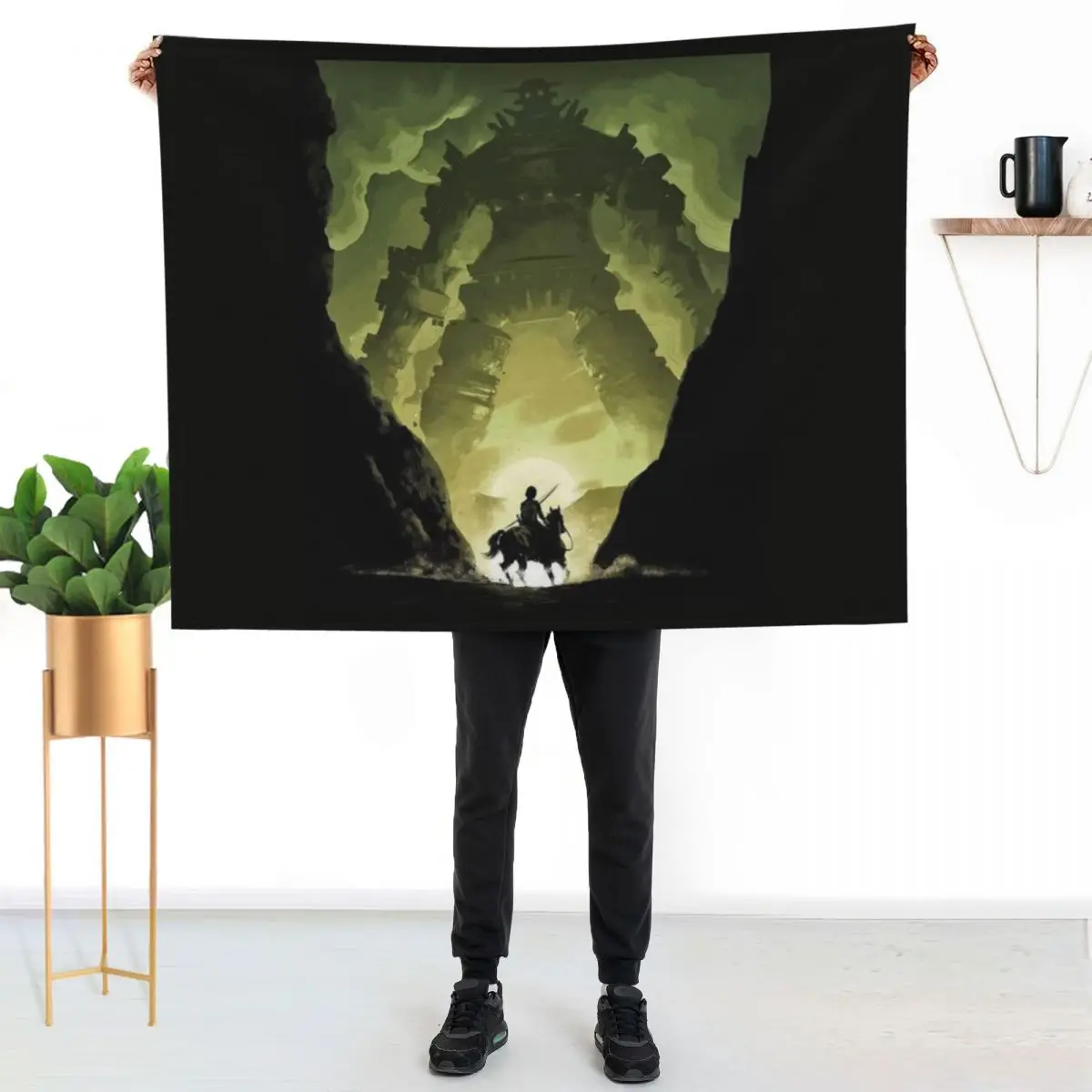 

Shadow Of The Colossus Throw Blanket Portable Lightweight Blanket for Travel Camping