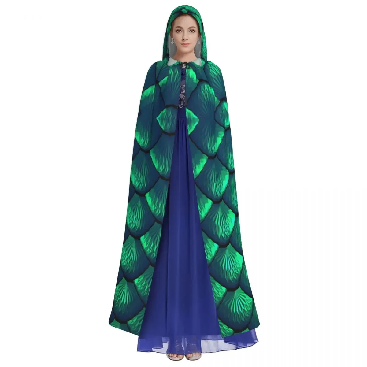 Scales Hooded  Polyester Unisex Witch Cape Costume Accessory Vampire