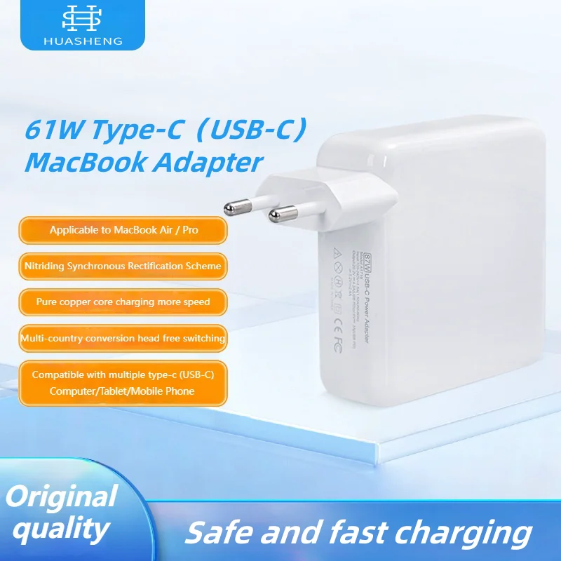 MacBook Pro Mac Book Charger Replacement, 61W USB C Charger Power Adapter for MacBook Pro 13