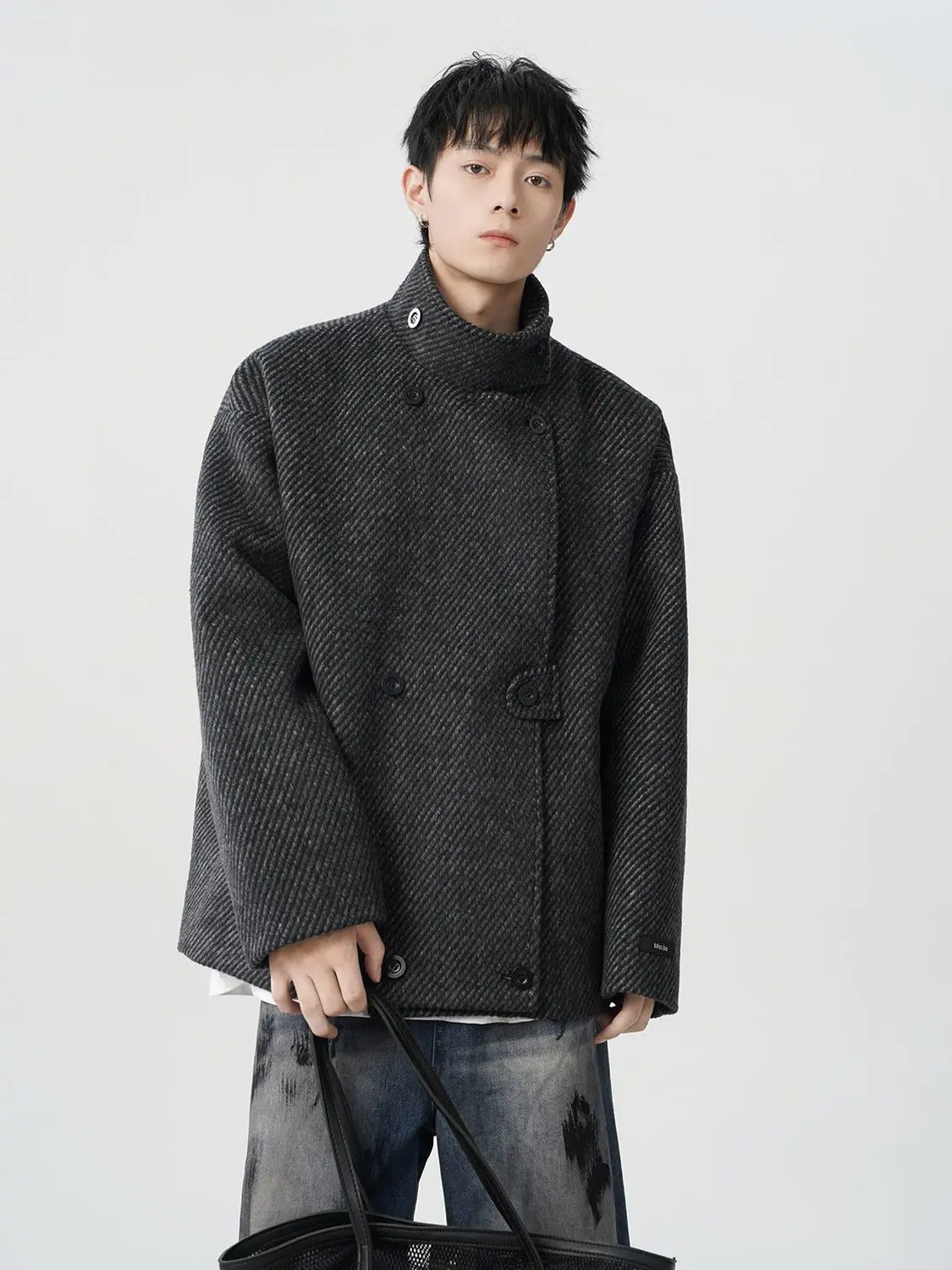 

Куртка из шерстяной смеси для мужчин, очень большого размера, парная, с романтическим сердечным узором, одинаковые для него и для нее, модные, трендовые, в городском уличном стиле