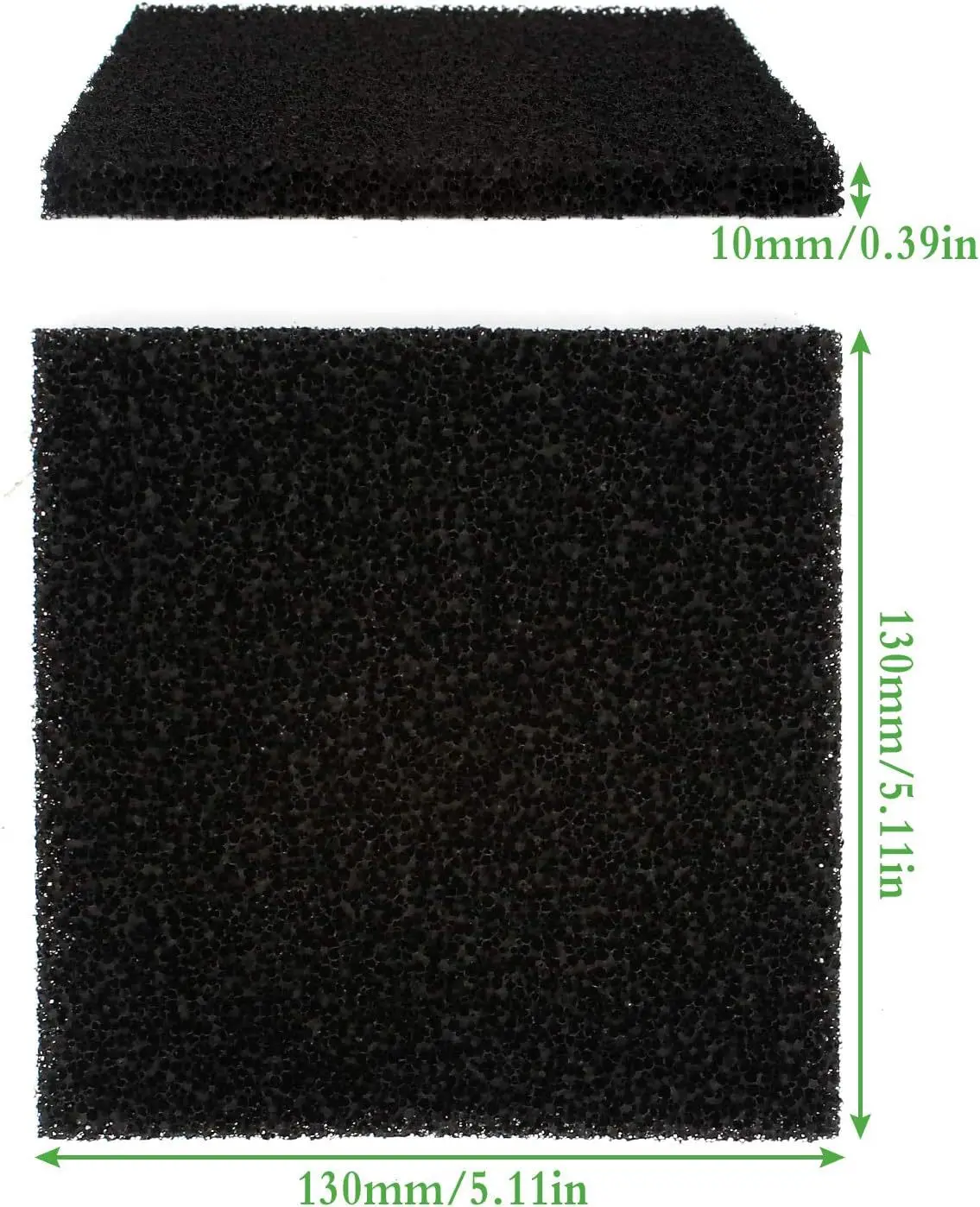 5pcs Activated Carbon Filter Sponge for Soldering Smoke Absorber 130×130×10mm