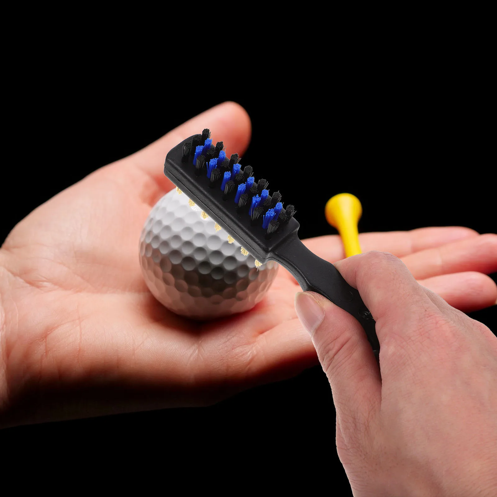 

Professional Golfing Cleaning Tool Stainless Steel Cleaner Durable Portable Golfing Accessories Double Sided Brush