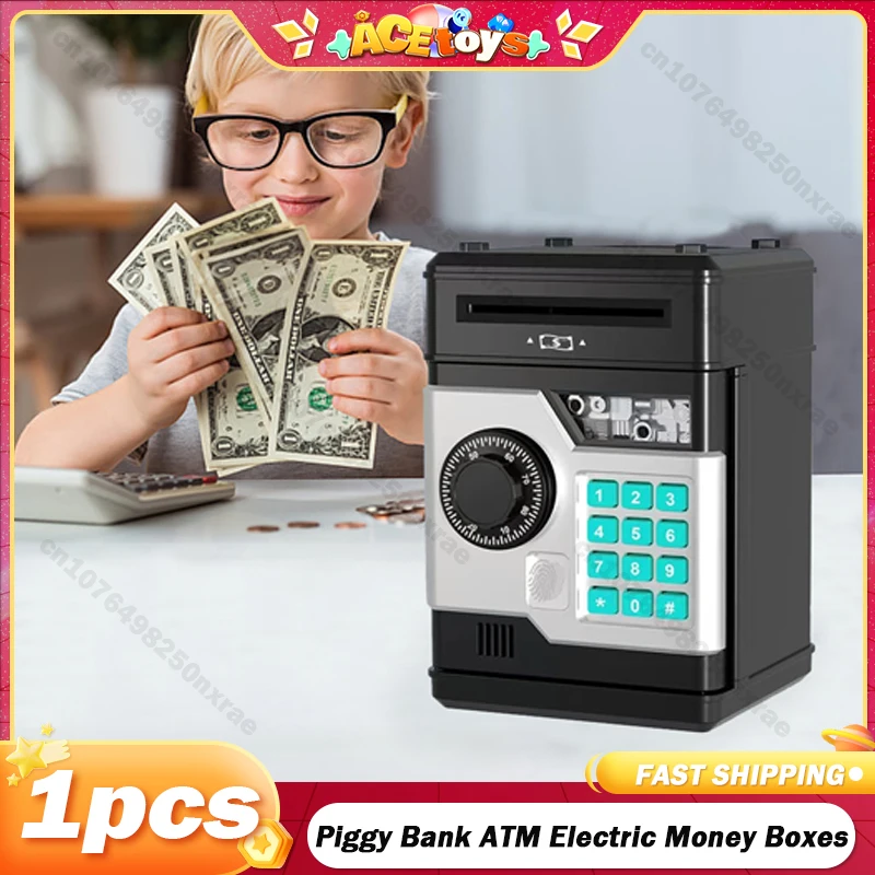 Piggy Bank ATM Electronic Money Boxes Password Safe Box for Children Digital Coins Cash Saving Safe Deposit Machine Kid Gifts