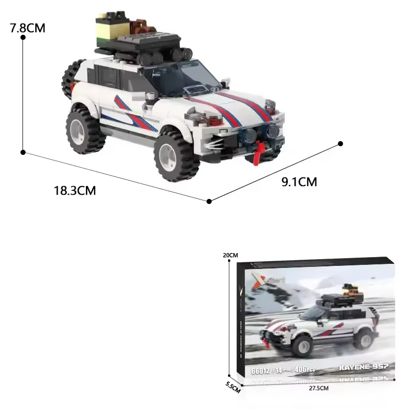 406PCS Off-Road Reisenden SUV Bausteine DIY Abenteuer Fahrzeug MOC Kreative Ziegel Set STEM Spielzeug Desktop Display für kind Erwachsene