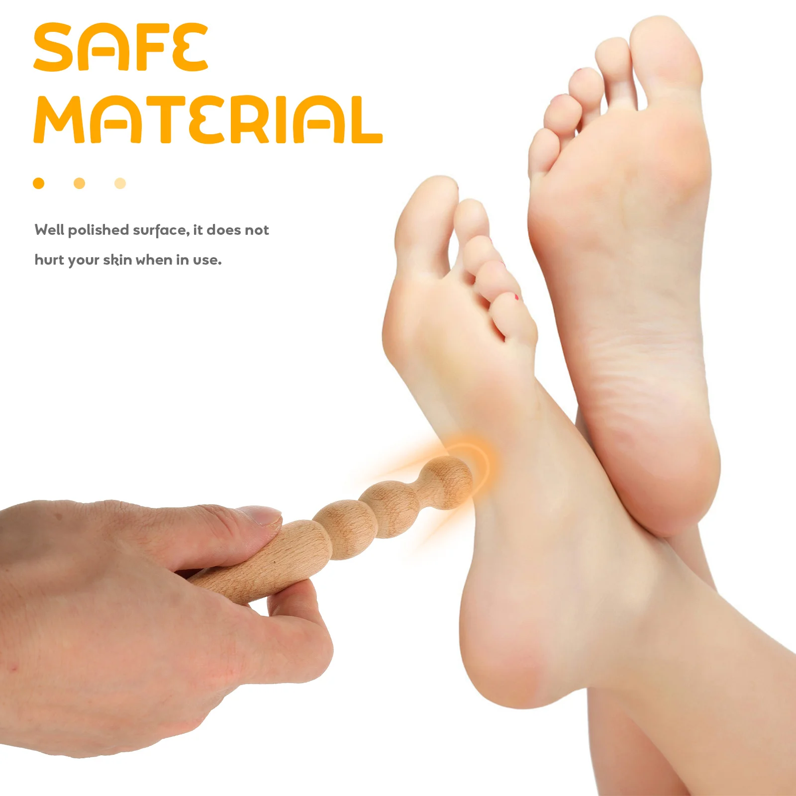 

1Pcs Wooden Massaging Stick Acupoint Body Massager Practical Ergonomic Design for Neck Shoulder Legs Feet Arms Face Back Home