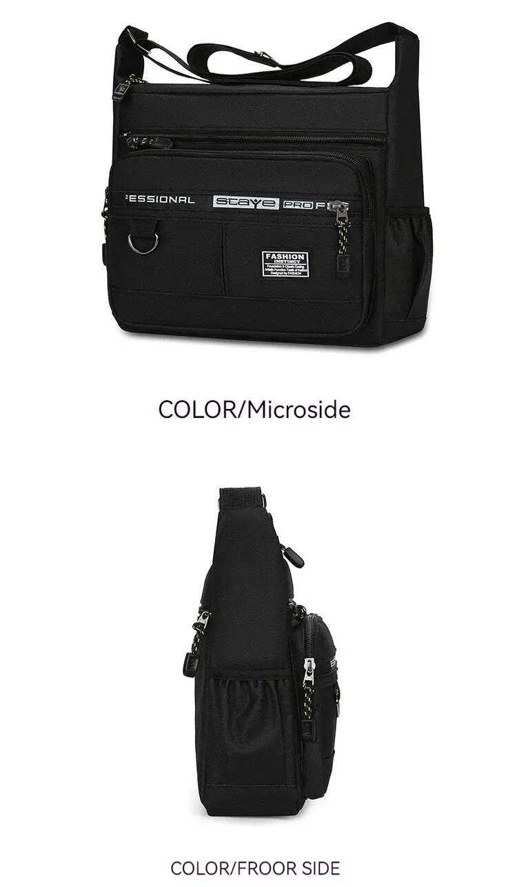 Herren-Umhängetasche, modische Aufbewahrungstasche, Schultertaschen für Business und Freizeit, Damen-Crossbody-Tasche, Herren-Umhängetasche – Detail 6