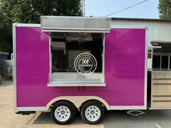 Street Fast Food Truck Custom Kitchen Equipments Snack Coffee Kiosk Pizza Cart Concession Food Truck Trailer