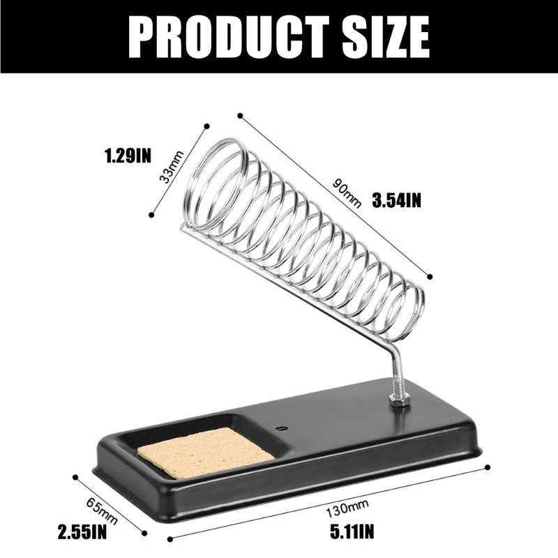 

Simple Tube Soldering Iron Stand Holder with Sponge Electric High Temperature 601C