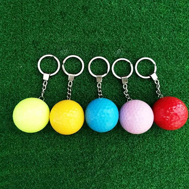 Sports Keychain Car Key Chain Key Mini Rings Golf Ball Pendant Keyring For Favorite Women Men Sports Clubs Sportsman's Gift