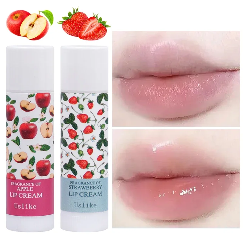 Moisturizing Lip Balm Fruit Strawberry Lip Mask Women Lip Care Transparent Gloss Longlasting Hydrating Colorless Lipstick Primer