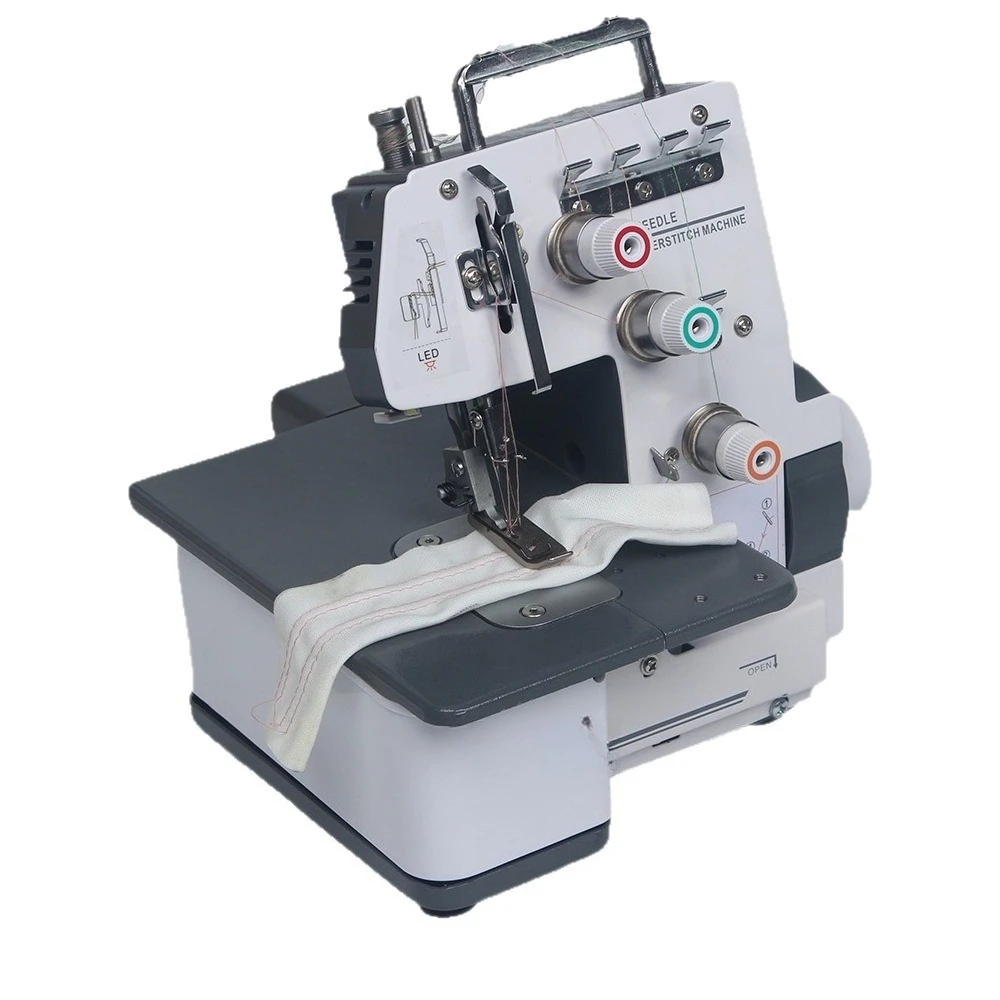

323 Household Double Needle Three-Thread Zig Zag Interlock Sewing Machine 2.5mm Multifunctional Electric Overlock Sewing Machine