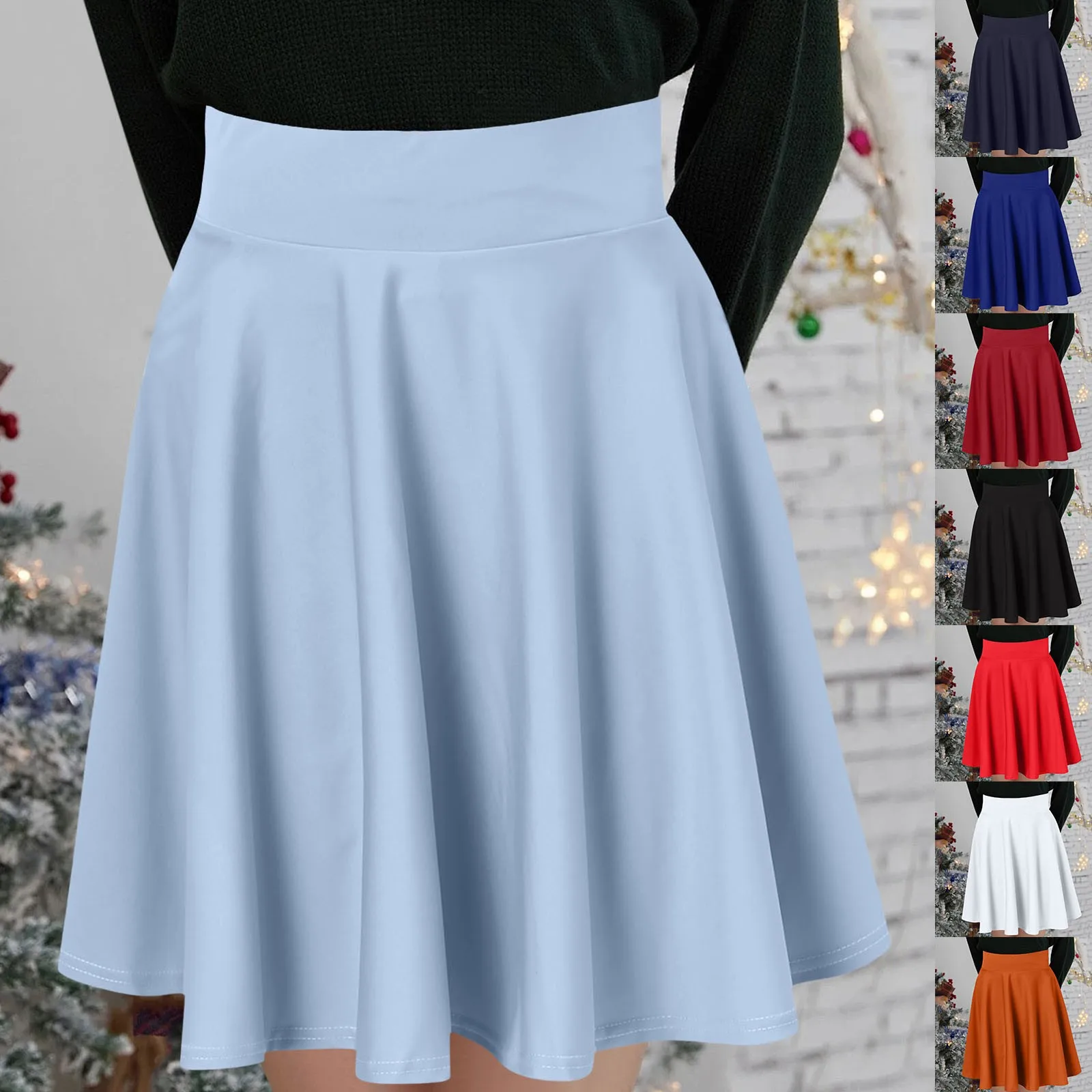 

Womens Swim Skirt Women Fashion Casual Short Style Solid Half Skirt Glare Sun Skirt Pleated Skirt Denim Mini Skirt For Girls