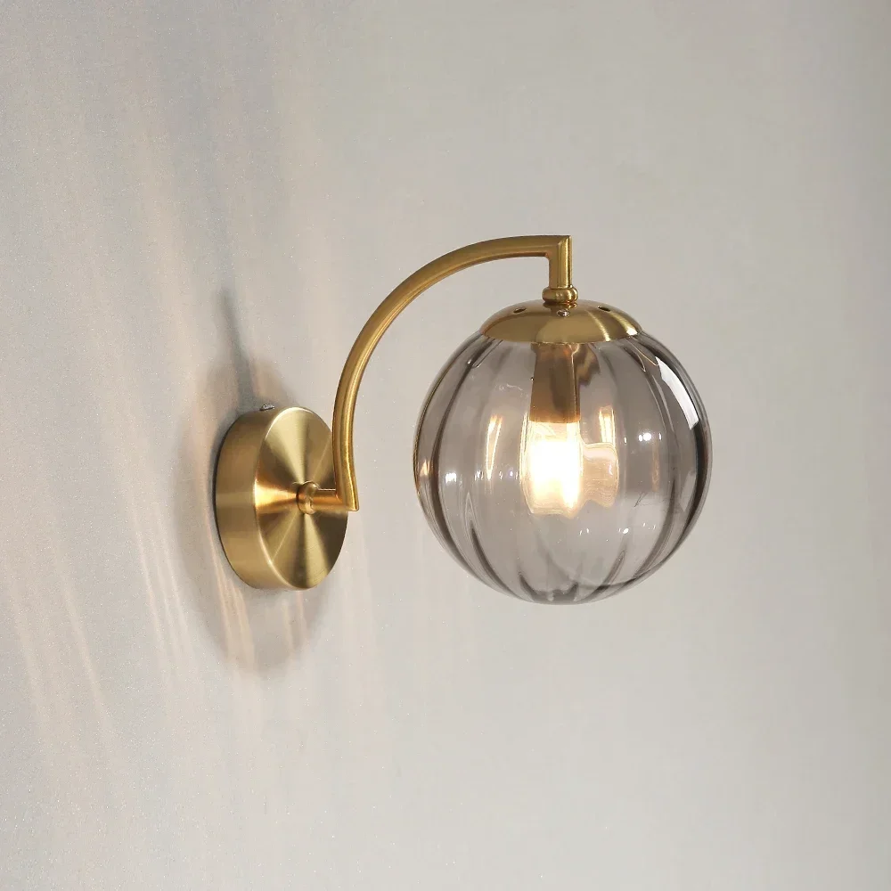 

Modern Led Wall Lamp Color Glass Wall Light Nordic Minimalist Living Bedroom Bedside Sconce Dining Kitchen Indoor Light Fixture
