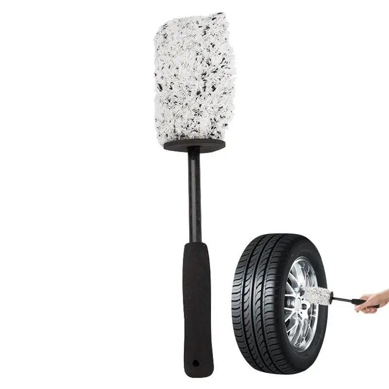 

Car Wheel Brush Flat Head Car Rim Cleaning Brush Lightweight Tire Cleaning Tools Multifunctional Brushes Tools For Most Car