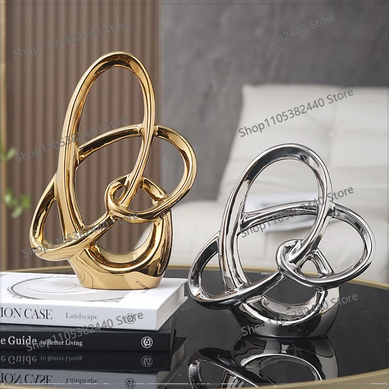 Modern Luxury Wine Cabinet Art Ornament, High-End Home Decor for Living Room Entryway Sample Room