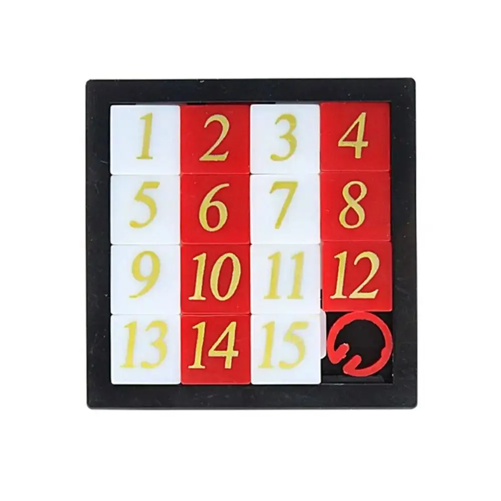 Practical Early Educational Puzzles Kids Toy Plastic 1-15 Number Math Toy Sliding Puzzle Toy