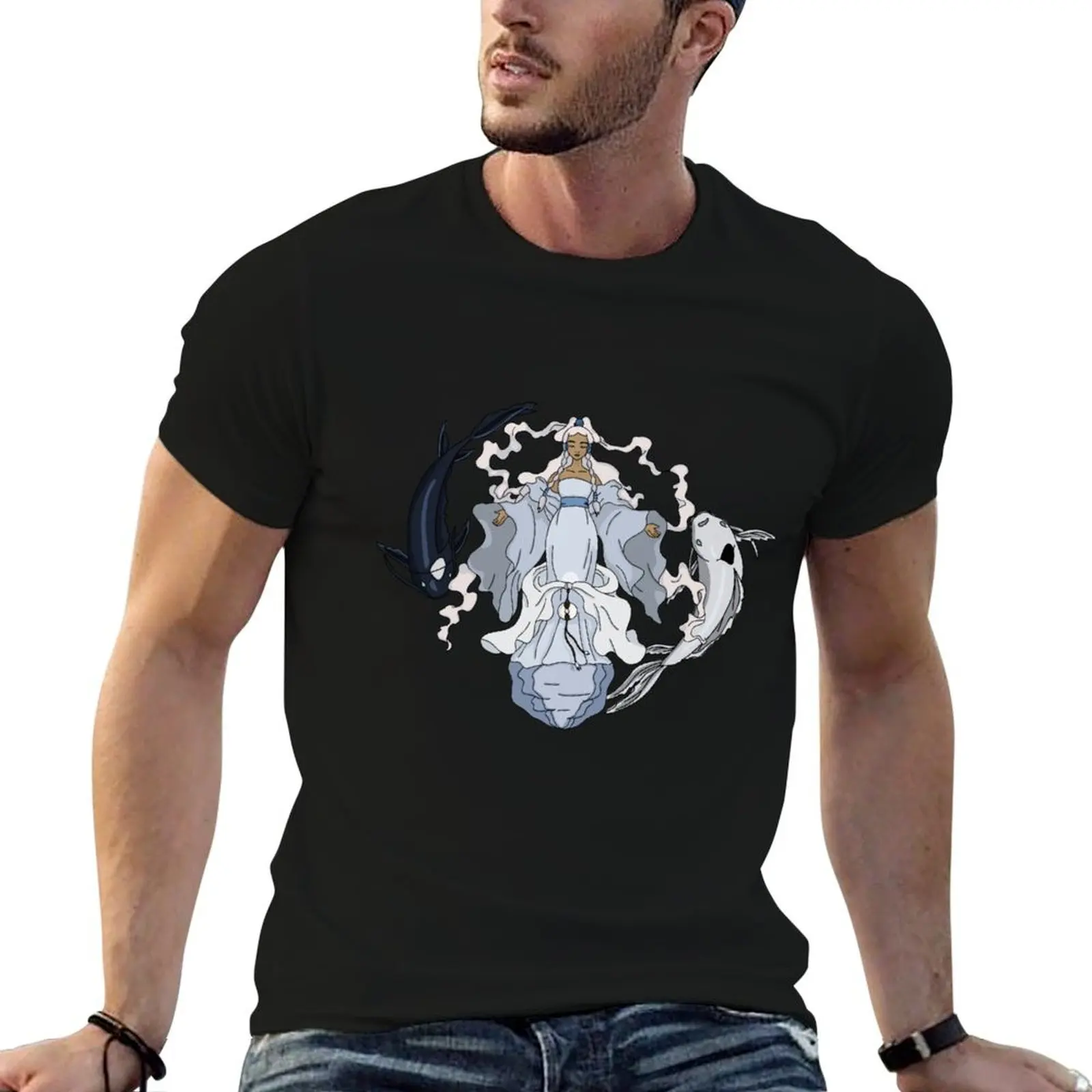 avatar yue tui and la koi fish T-Shirt Breathable Mesh Panel T-Shirt