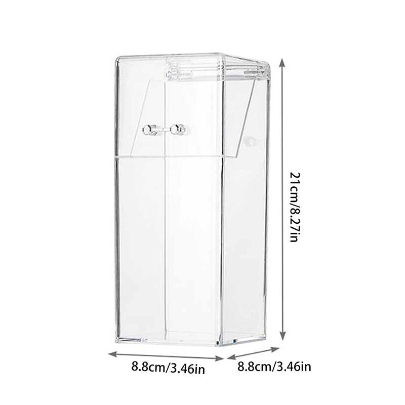 1PCS Make-Up Lippenstift Kosmetik Box Organizer Rohr Transparent Mode Desktop Make-Up Pinsel Eimer Tasse Halter Mit Deckel Staub-beweis