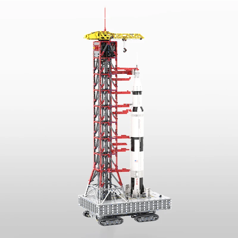 MOC-60088 Torre de lanzamiento espacial Saturn V UCS tecnología bloque de construcción modelo creativo ladrillos juguete exhibición científica colección regalo