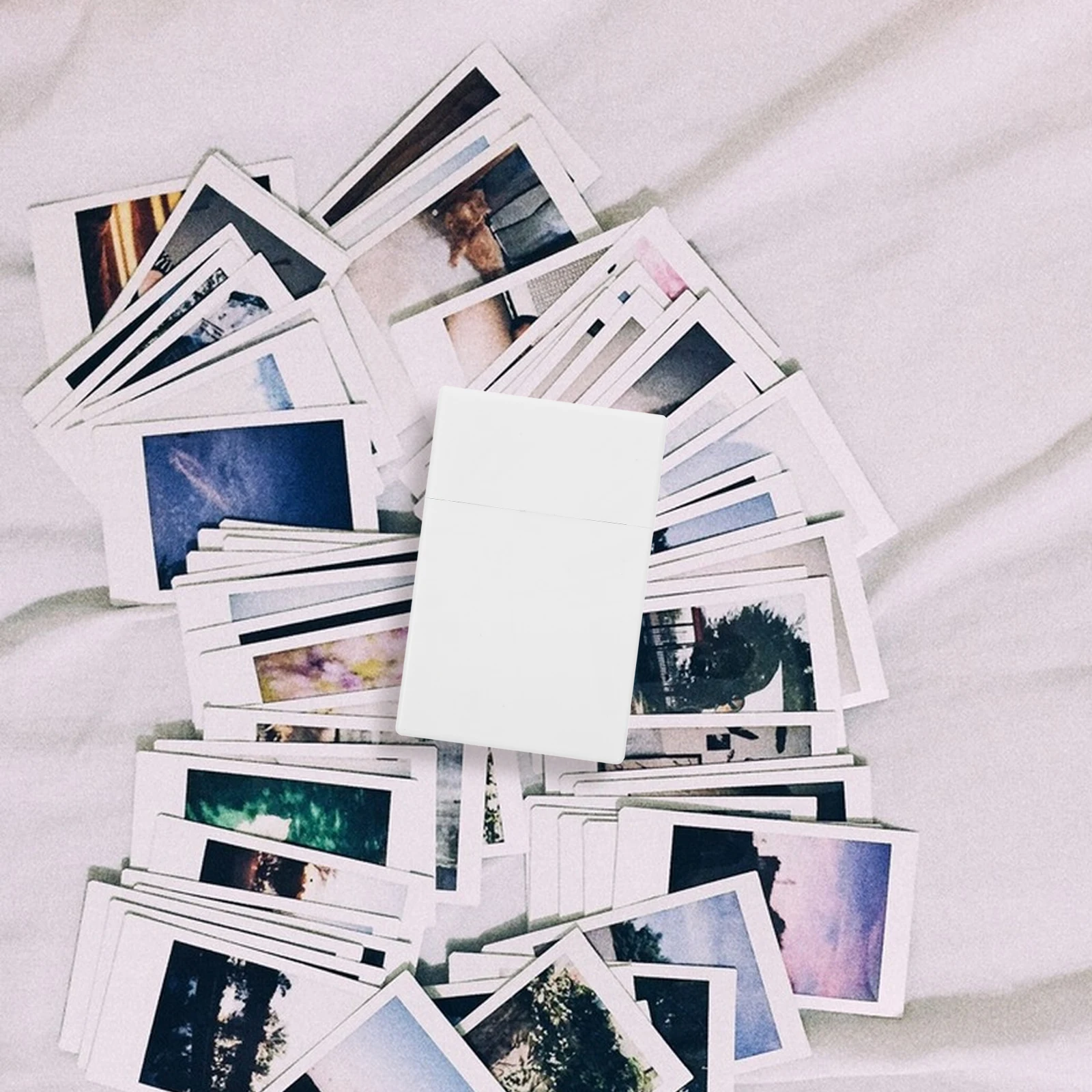 

1pcs Mini Sheets Foldable Cards Organizer Case For Instant Photos Portable Plastic Container Design Large Capacity