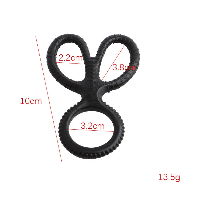 Anillos de silicona para el pene, jaula de castidad para el escroto, Bondage, retraso de eyaculación, juguete sexual para hombres, novedad