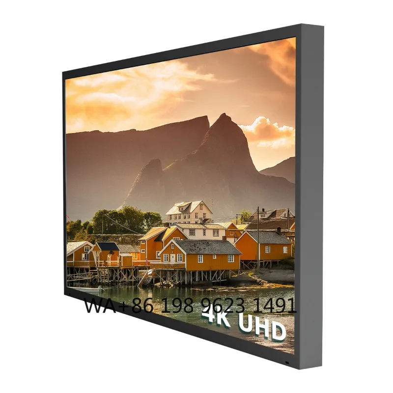 43 Inch 4K Waterproof Outdoor Smart TV Hanging Display Screen Weatherproof Television for Patio Garden Courtyard Commercial