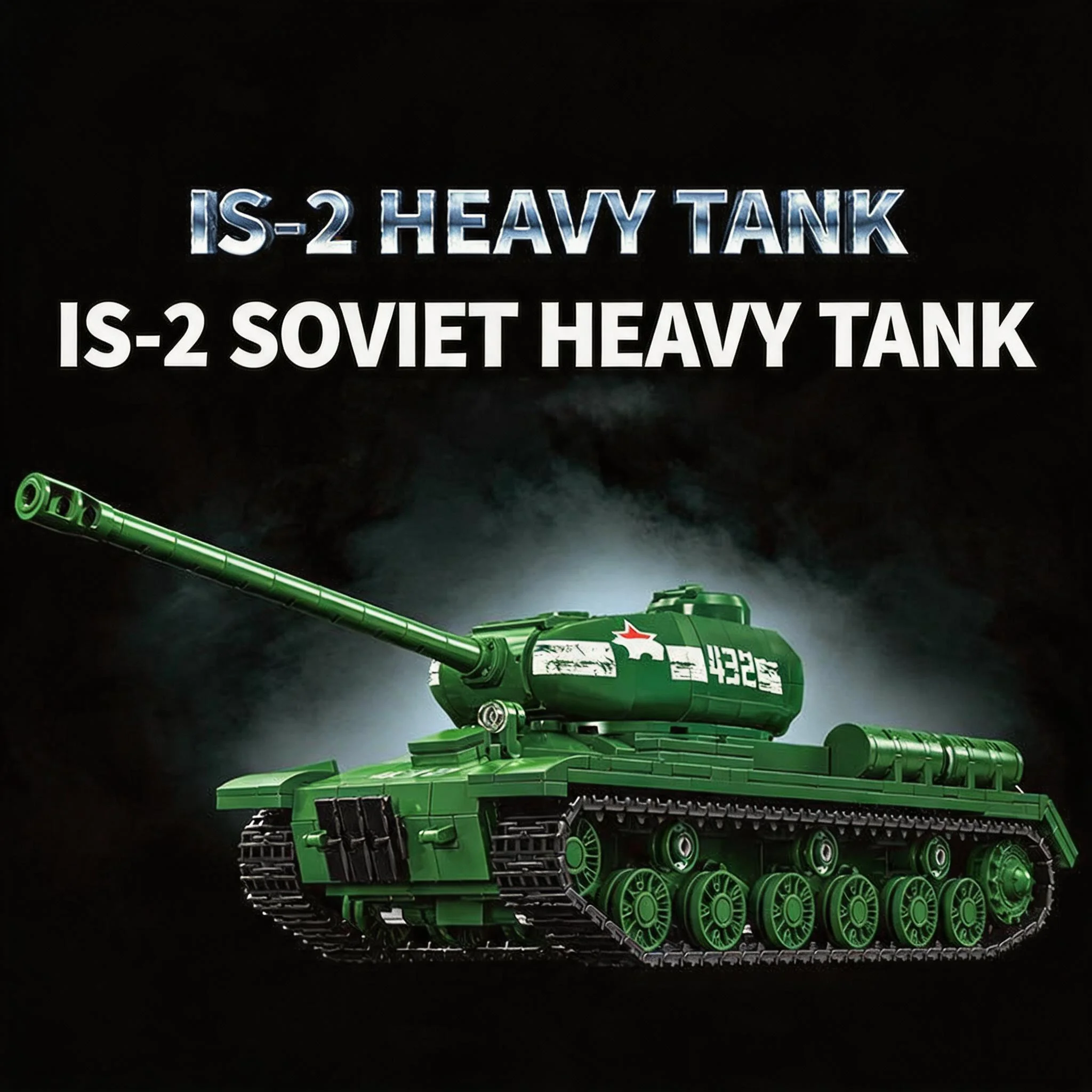 

WWII Soviet IS-2 Heavy Tank Building Blocks 1402PCS 1:28 Scale Military Bricks Model