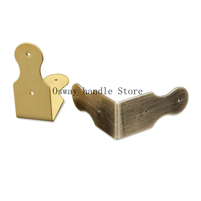 Antique furniture copper corner camphor wood box brass strip decorative piece corner protector abacus hemming connection fixture