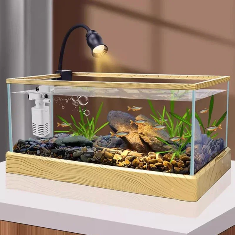 Luxury Simple Design Aquariums Glass Desktop Living Room Modern Aquariums Fish Tanks Originality Pet Products Acquario LLAQ