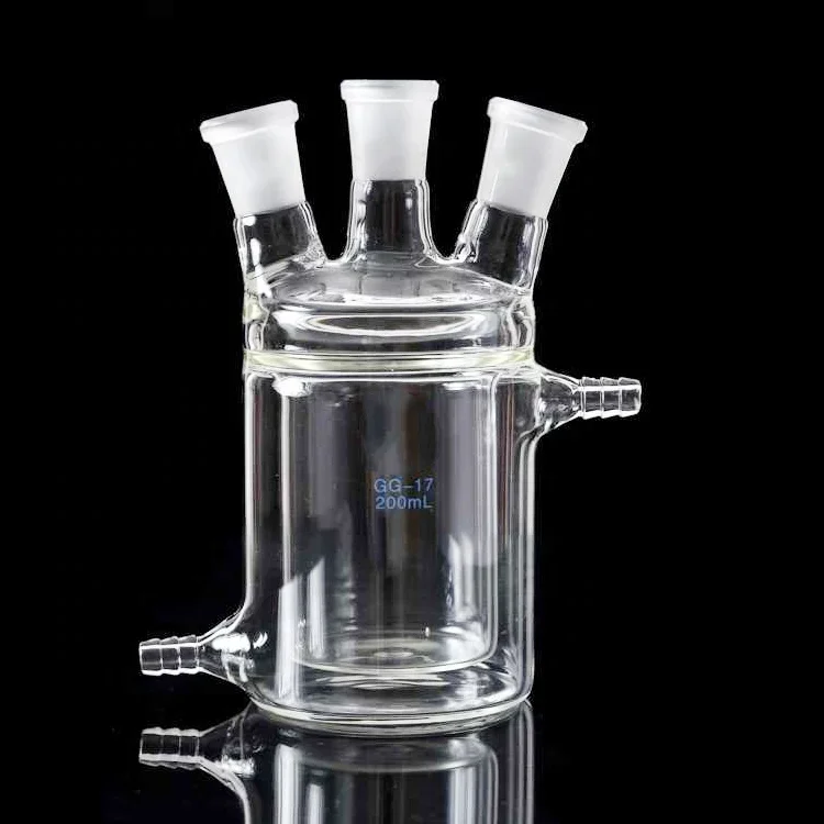 Tiandi Lab 250ml Three Neck Glass Jacketed Reactor Flask