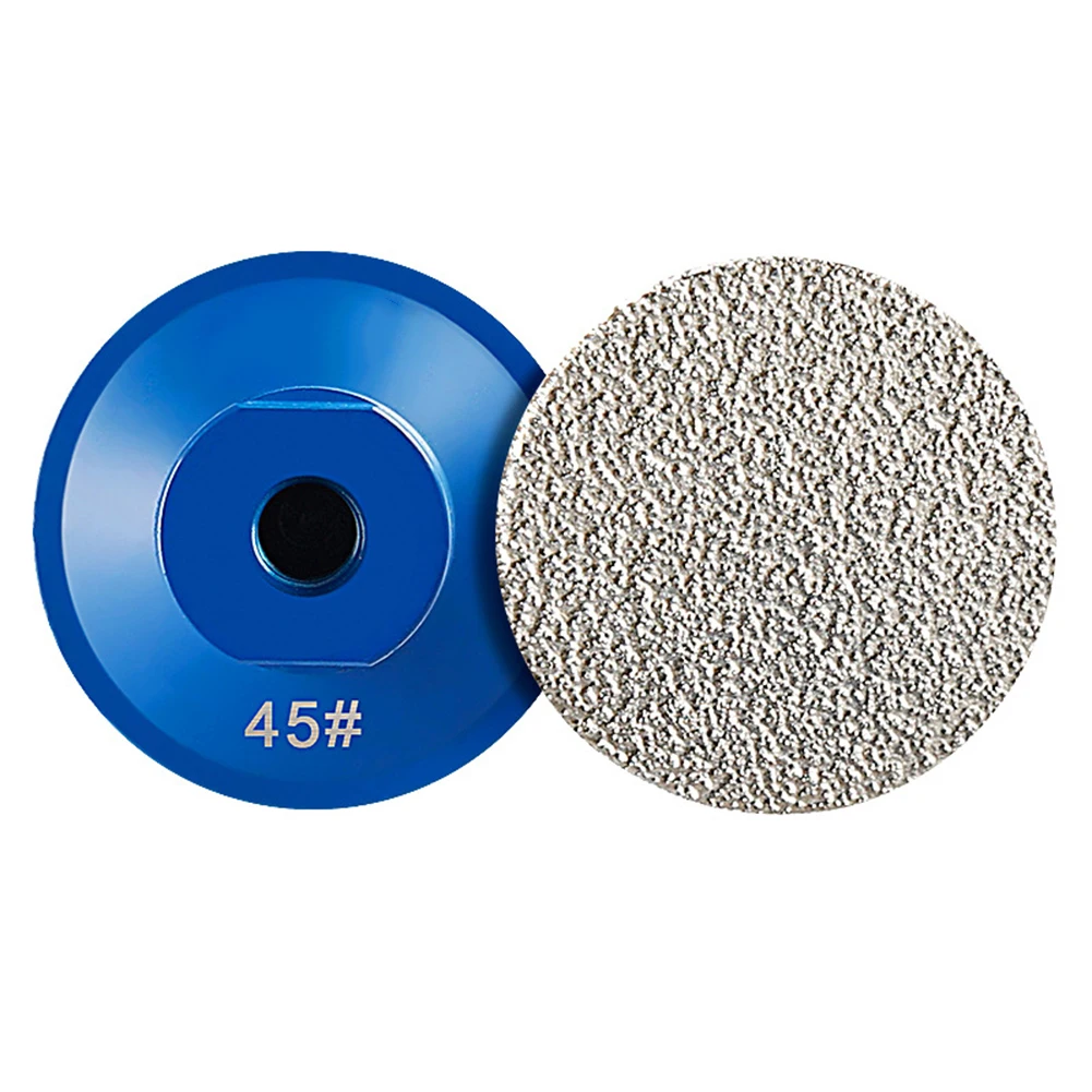 

1pc 45/60/100# Grit Brazed Flat Grinding Head For Marble Stone Hard Plastic Trimming Polishing Disc Abrasive Pad