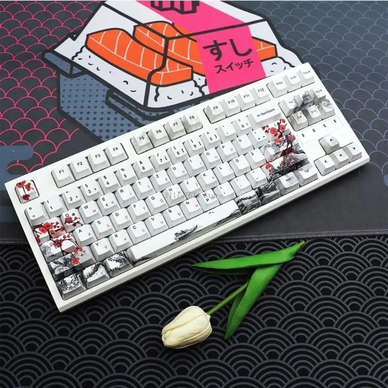 

128Key Mechanical Keyboards Keycaps OEM Height Sublimations Multiple Languages