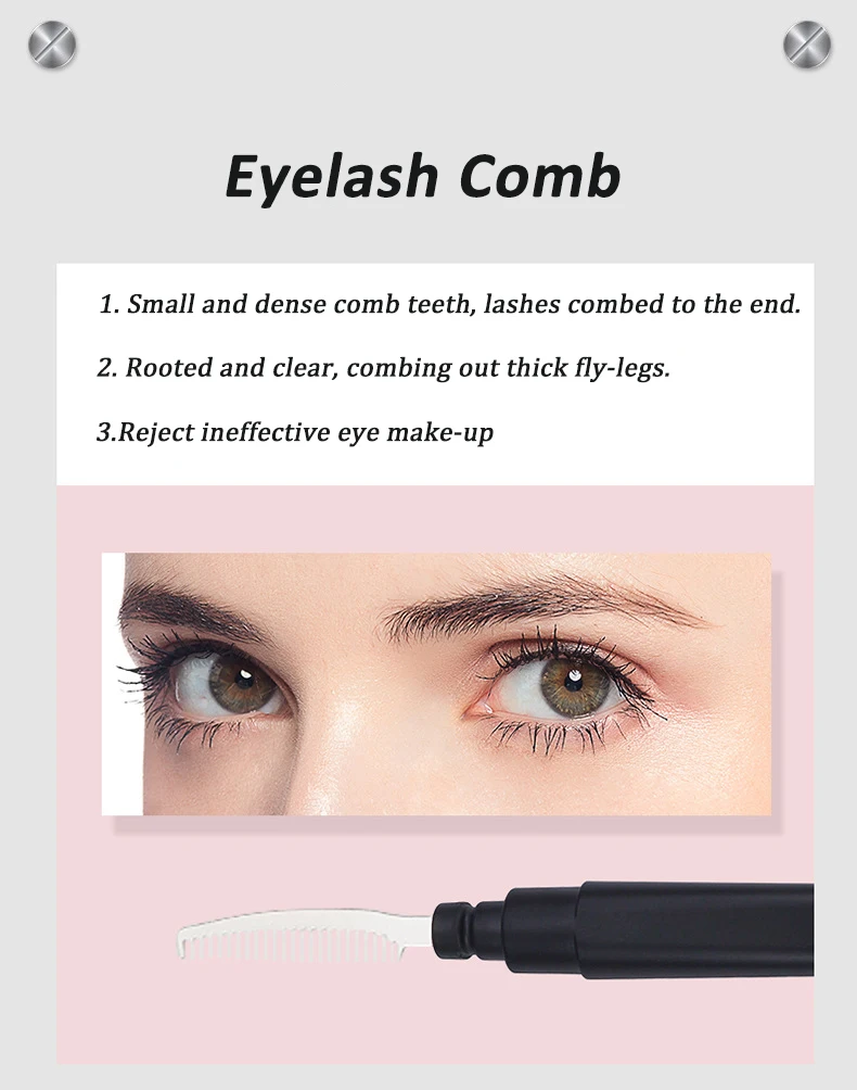 1pc separador de cílios dentes de metal inoxidável cílios escova pente sobrancelha cílios extensão pente modelador curl ferramenta de maquiagem