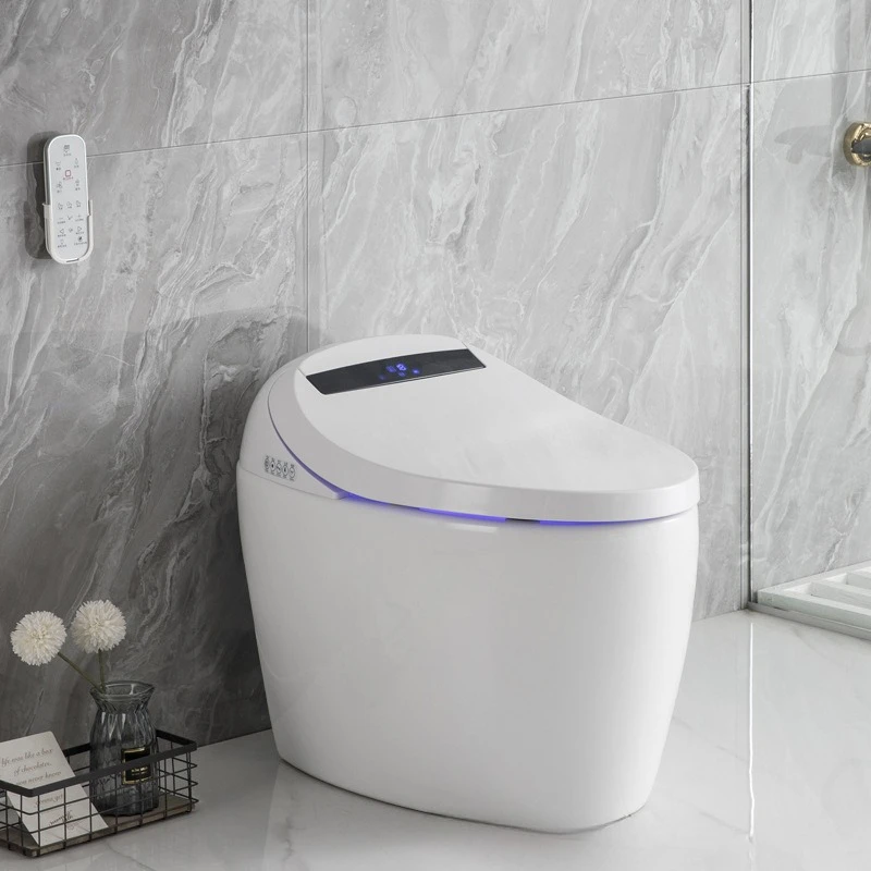 Slim toilet, automatisch stroomuitval, geïntegreerd toilet met zijknop