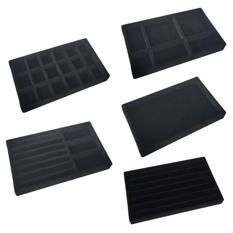  Fabric Pendant Display Tray Stackable Jewelry Organizers Display Accessory