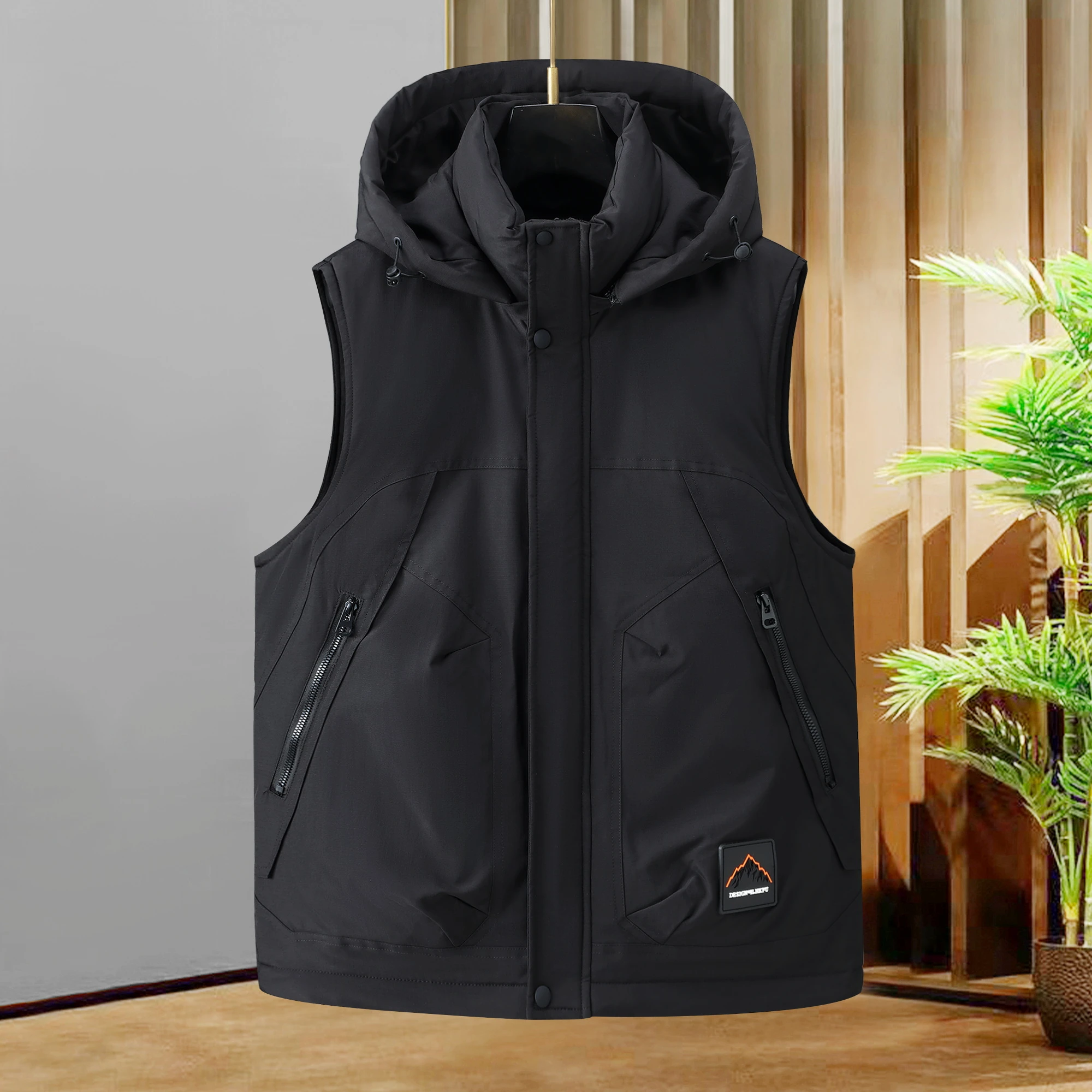 

Winter Vest Men Fashion Outerwears Hooded Plus Size Casual Thick Sleeveless Parkas Mens Jackets High Quality 8XL Jacket