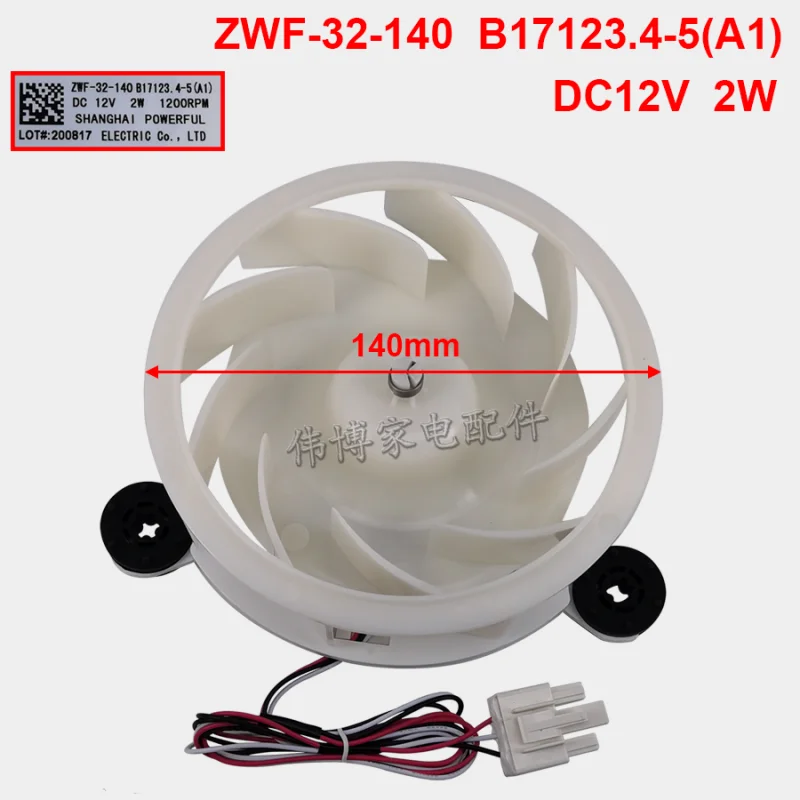 Novo para motor de ventilador de geladeira e freezer ZWF-32-140 2B109- 000002   Componentes DC12V2W