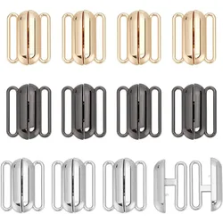 12 Sets 3 Colors Front Closing Bikini Clasp Clicker Closure 1'' Bra Closure Alloy Bikini Hook Closure Garment Clasps Bra Buckle