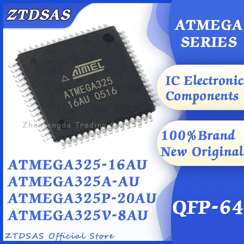 ATMEGA325-16AU ATMEGA325A-AU ATMEGA325P-20AU ATMEGA325V-8AU ATMEGA325 ATMEGA  QFP-64 Chip IC New Original