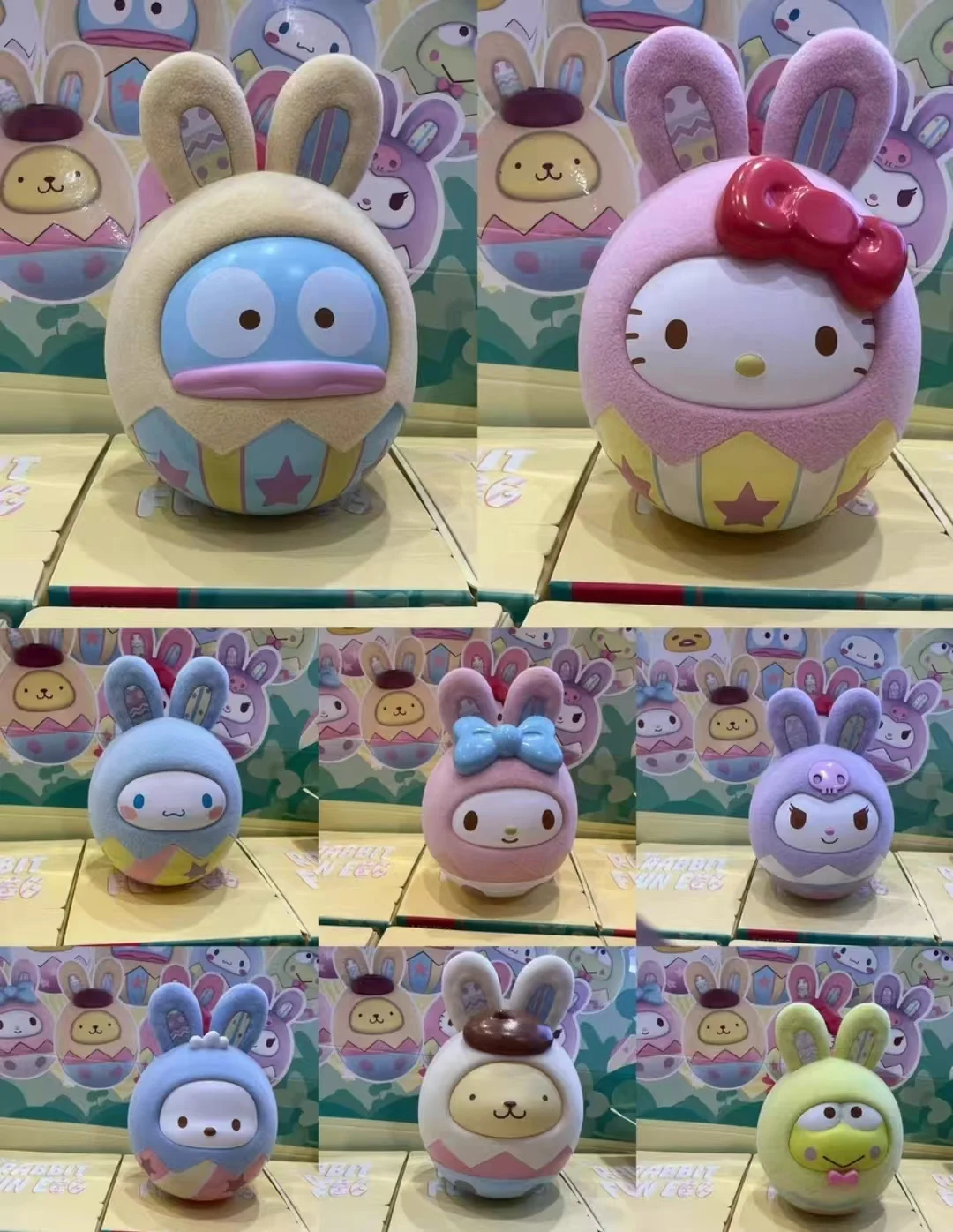 New Miniso Sanliou Rabbit Baby Fun Egg Series Blind Box Handmade Cute Cartoon Ornament Trendy Play Decoration Kuromi Melody