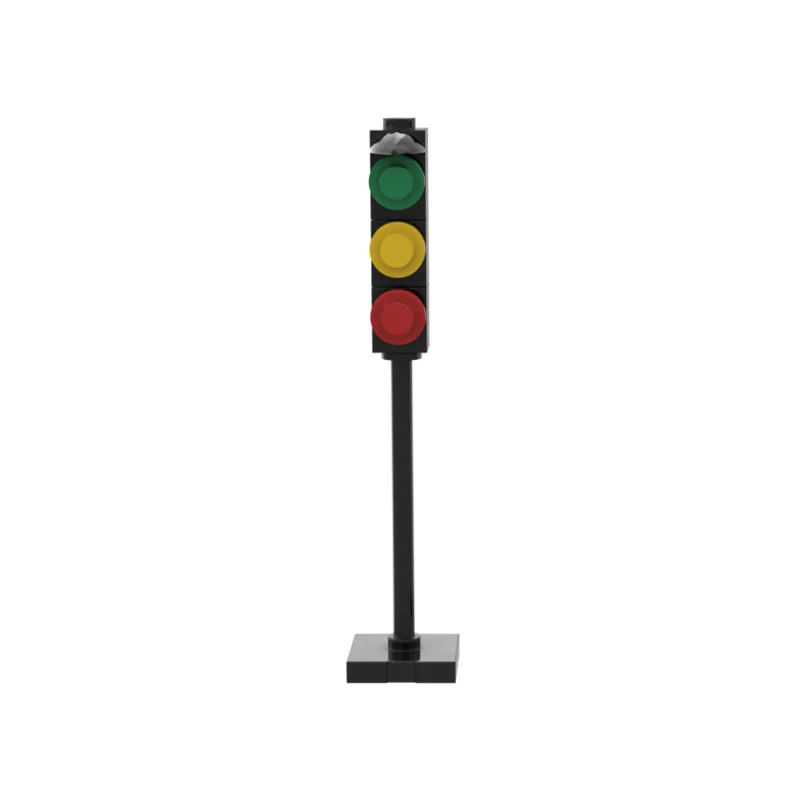 Compatible With Lego Small Building Blocks MOC City Series 60304 City Group Floor Street View Road Traffic Light Sign Scene Toys