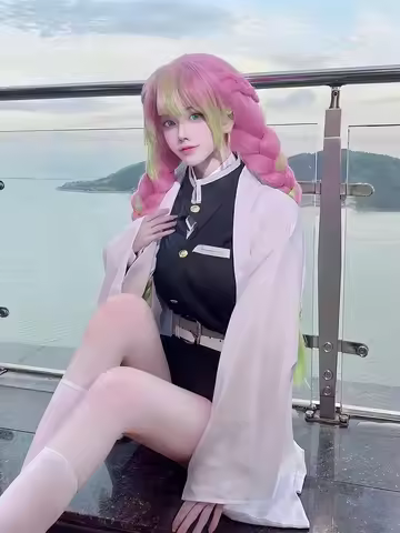 Anime Kanroji Mitsuri Cosplay Costume Yaiba Game Full Set Adult Kids Wig Kimono Suit Party Women Uniform