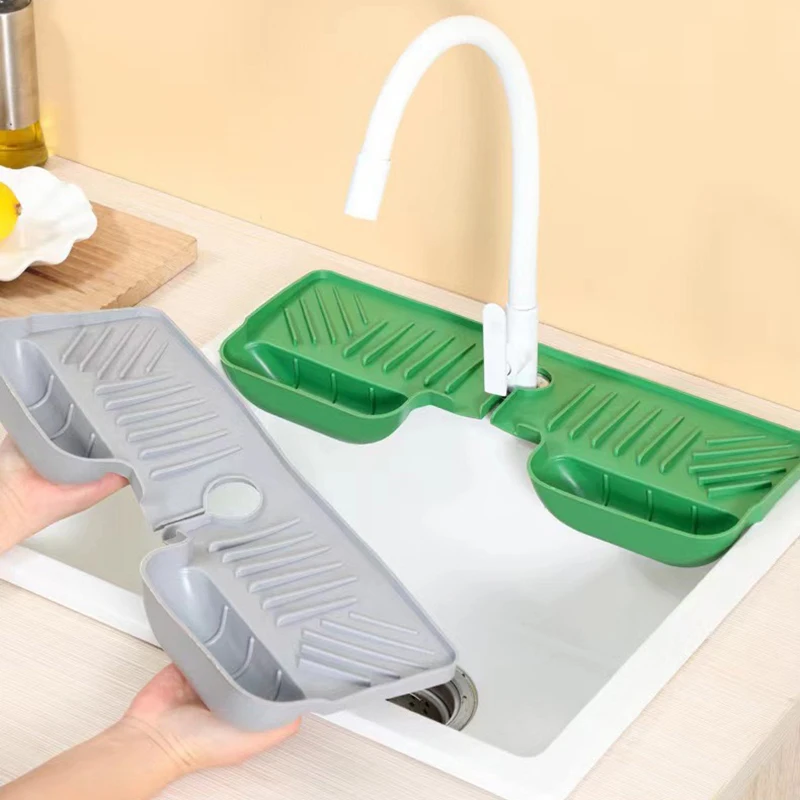 Home Kitchen Silicone Sink Storage Drainage Organizer Multifunctional Sink Drainage Table Splash-proof And Mold-proof Mats