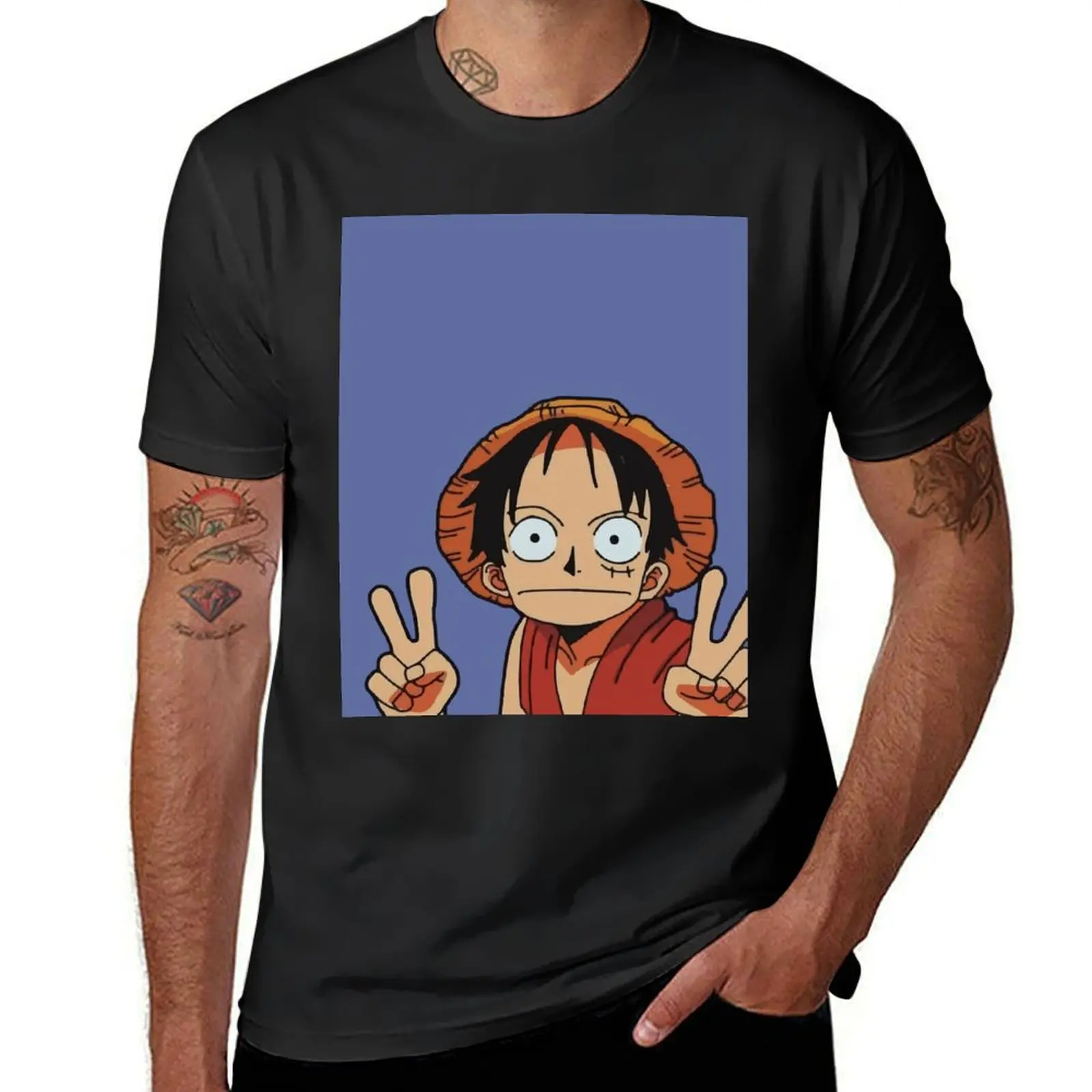 Luffy's Unamused Victory T-Shirt vintage clothes for a boy vintage mens clothes