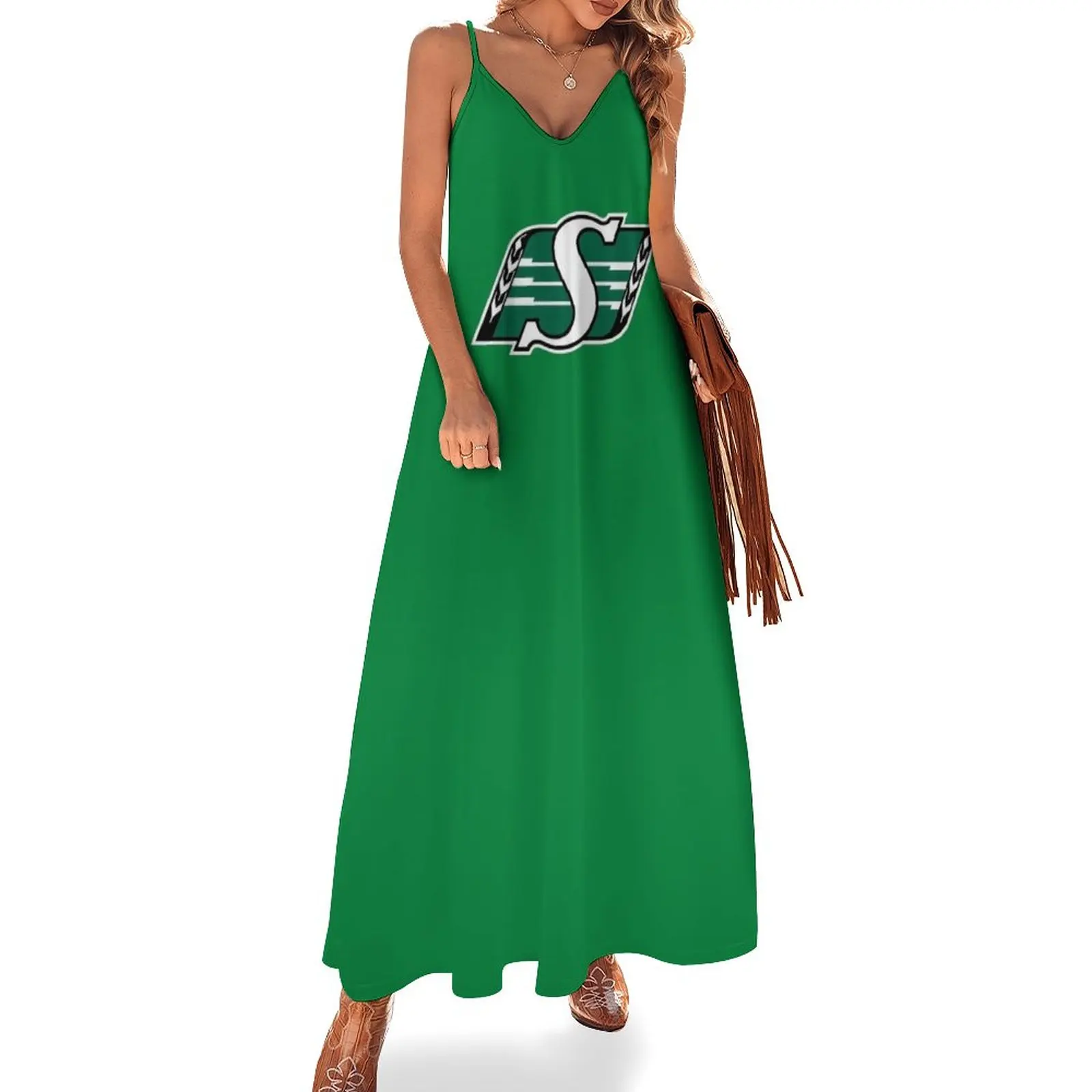 Vestido sin mangas para mujer, ropa de graduación, Saskatchewan, Roughriders