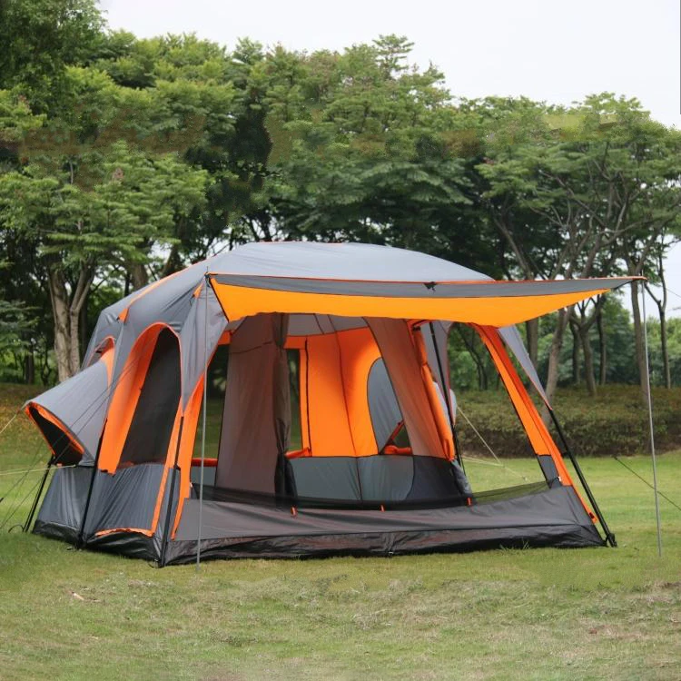 8-12 Person Ultralight Large Space Luxury Family Camping Tent Waterproof Outdoor Glamping Wholesale Tent with Logo